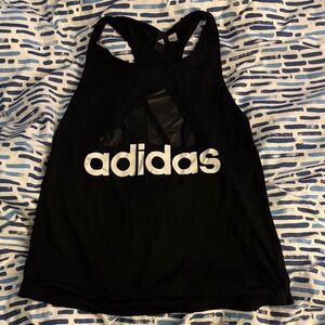 Adidas Black and White Logo Tank Top